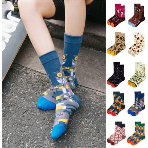 New European and American Fashion Brand Socks New Design Socks Men Personality Cotton Skateboard Hip-hop Middle Tube Stockings