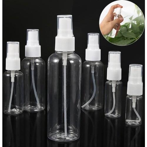 Plastic Perfume Bottle 5-250ml Refillable Bottles Portable Travel Container Transparent Atomizer Empty Small Spray Bottle