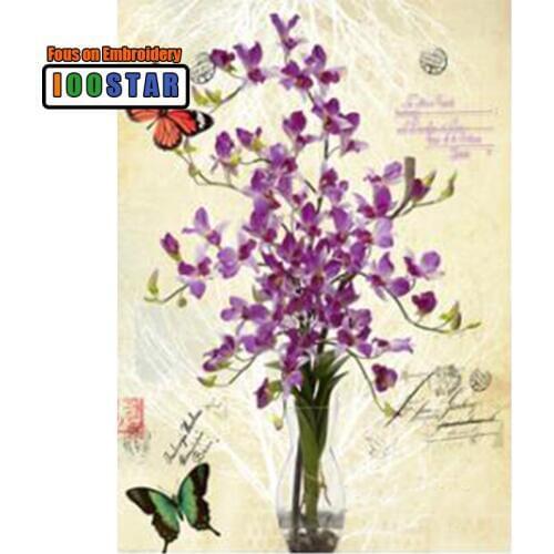 Full Round/Square diamond painting, diamond embroidery ,cross stitch, pink flower,diamond embroidery flowers,painting rhinestone