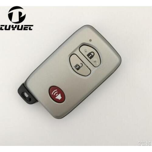 Blank smart Remote Key card shell case For Toyota 4Runner Venza Case Fob 2+1 Button With Insert Small Key