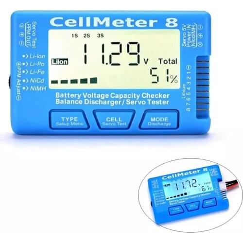 RC CellMeter-8 1-8S battery capacity voltage test meter LiPo li-lon NiMH meter 8 high quality wholesale