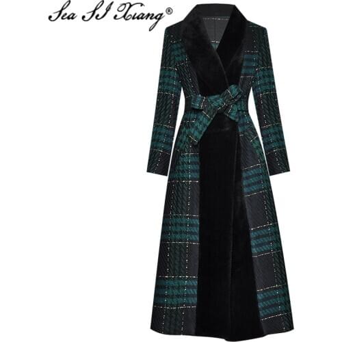 Seasixiang Women's Coats With Fur