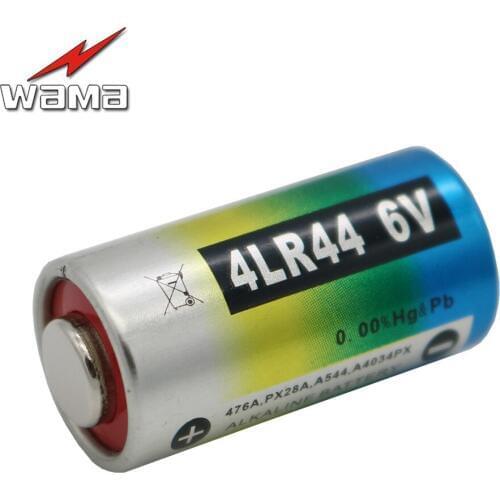 50pcs/lot Wama 4LR44 6V Dry Alkaline Battery Cells Car Remote Watch Toys Calculator Factory Wholesales 28A 4AG13 Drop shipping