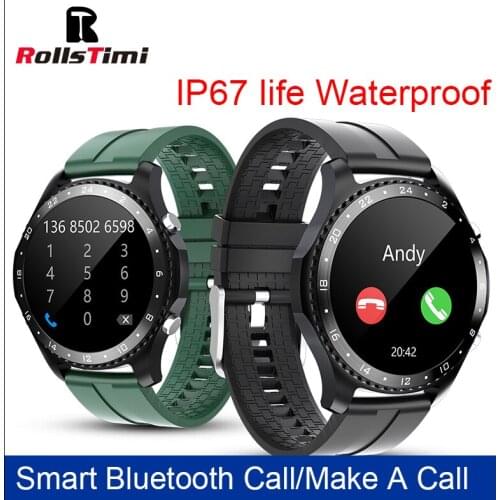 Rollstimi Smart Watch Bluetooth dial Call Smartwatch For Men IP67 Waterproof Watches Mens Wristwatch For Android iPhone