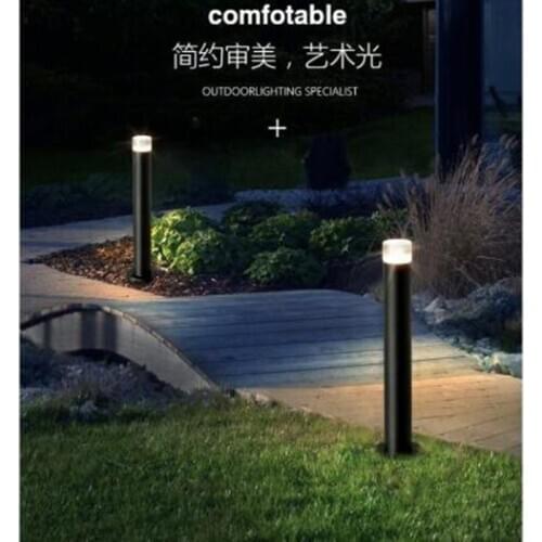 1pcs Morden Aluminum IP65 Waterproof LED Lawn Lamp 12W LED Exterior Bollard Light Outdoor Floor Garden Courtyard Road Lighting