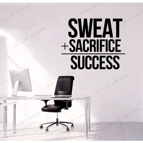 Success Gym Office Classroom Décor Wall Sticker Art Decor Bedroom Design Mural Motivate Art Decor Vinyl Fitness Decor CX907