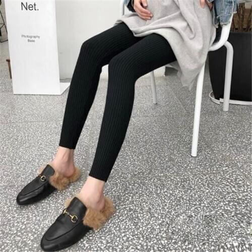 Spring thick thread high elastic pregnant womens large drawstring Leggings Pregnancy woman