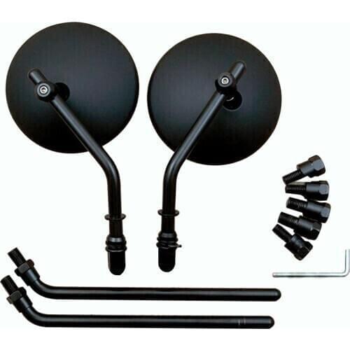 Black Motorcycle Modified Rearview Mirror Round Cafe Racer Motorbike Mirrors For bmw r nine t xsr900 xsr700 z900rs Sportster 883