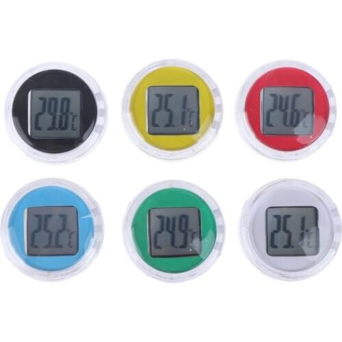 1PC Mini Waterproof Motorcycle Digital Thermometer Waterproof Clock Car Interior Watches Instruments Motorbike Accessories