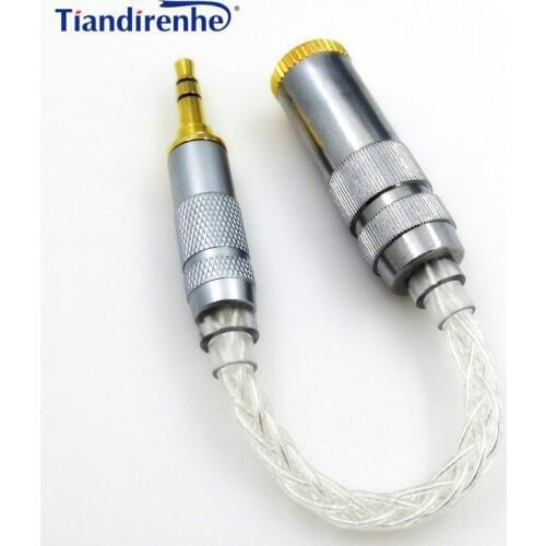 4.4mm Female to 3.5mm Male Adpter 8 Core Silver Plated Audio Cord 3.5mm Female to 4.4 Male for HIfi MP3 Music Player