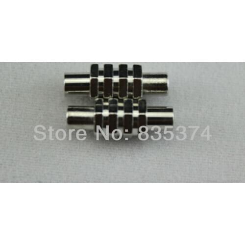 50pcs Imitation Rhodium Plated Copper Magnetic Clasp 17*6mm Inner Hole 3mm