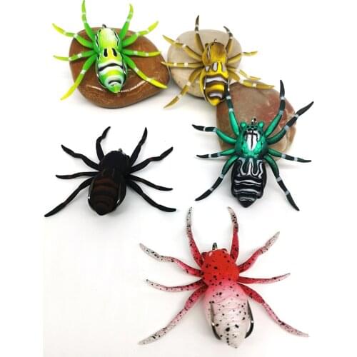 6PCS/10PCS/Lot Spider Soft Silicone Baits 7cm6g Superbait Carp Bass Weedless Fishing Lure Treble Hooks Artificial Pesca Softbait
