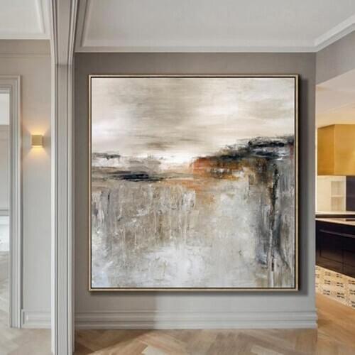 Handmade Abstract Painting On Canvas Landscape Painting Modern Art Hotel Decorative Painting Wall Art American-Style Home Decor