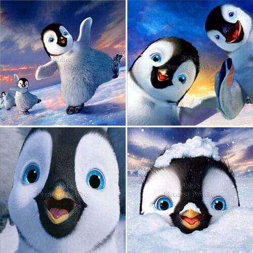 Diamond Painting Cartoon Penguin Disney Happy Feet Full Square Round 5D DIY Art Gift Embroidery Cross Stitch Mosaic Home Decor