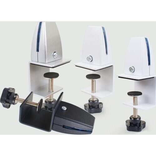 Aluminum Alloy/Plastic Hole Free Adjustment Shelf Glass Holder Desk Desktop Station Baffle Clip Folder Vertical Screen