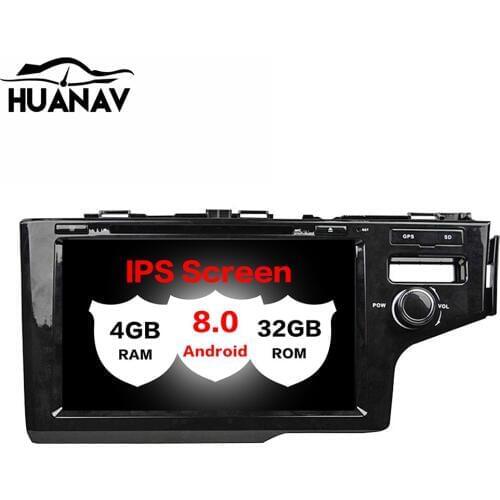HUANVA Android 8.0 Car DVD Player GPS navigation For Honda Fit RHD 2014-2017 multimedia player tape recorder 8-Core navi Audio