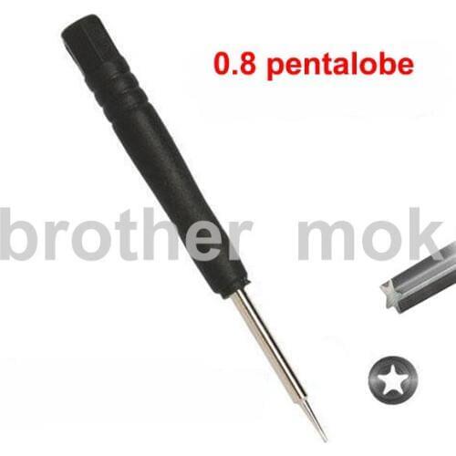 Black 0.8 Pentalobe Screwdriver 5 Point Star Pentacle Pentagram Diameter 3.0mm Key for iPhone 4S 5 6 7 Plus 1000pcs/lot