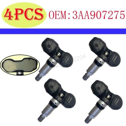4PCS Tire Pressure Sensor 3AA907275 For VW Tiguan VW CC Passat CC TPMS Sensor 433MHz 3AA907275B 3AA907275D 3AA907275F