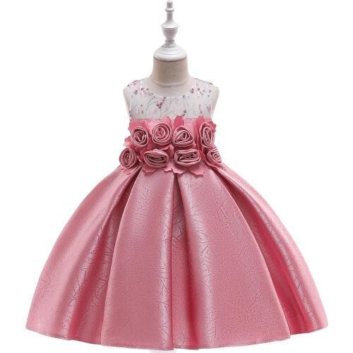 Kid Floral Dresses for Girls Exquisite Embroidery Toddler Baby Birthday Party Infant Dress Girl Baptism Clothes Vestido Infantil