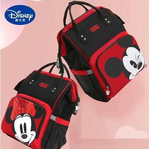 Disney Mickey Minnie diaper bag mother bag large capacity backpack multifunctional handbag baby bottle insulation backpack