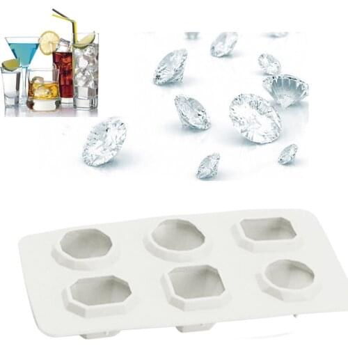 Ice Cube Mold Maker Silicon Ice Cube Maker Diamonds Gem Cool Ice Cube Chocolate Soap Tray Mold Kitchen Silicone Fodant Moulds