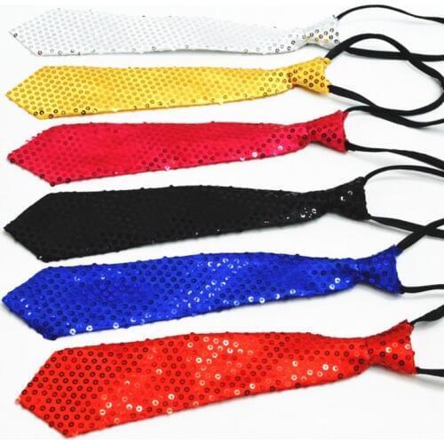 Sparkly Glitter Sequin Tie Adults Child Neckwear Fashion Disco Hen Party Stage Dance Necktie Fancy Dress Magic Show gifts
