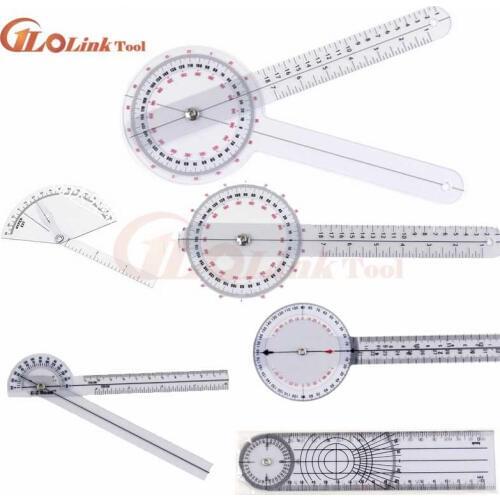 1 Set 6pcs Spinal Finger Goniometer Protractors Useful Multi-Ruler Angle Medical Spinal Ruler 180/360 Degree Measuring Tool