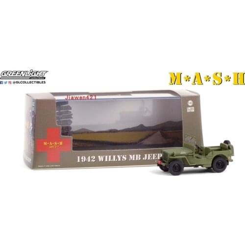 GreenLight 1:43 1942 Willys MB Jeep boutique alloy car toys for children kids toys Model original box