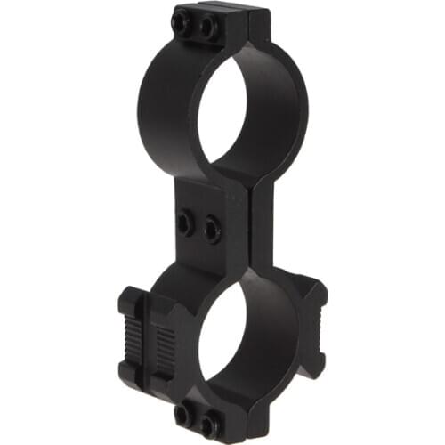 Brinyte 25mm Rail Mount with 2 Ring Holes Black and Sturdy 25mm Flashlight clip Holder