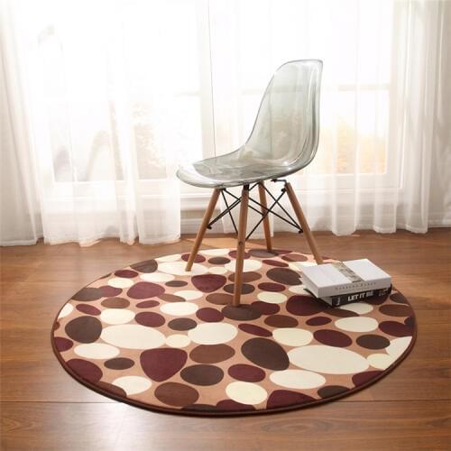 Pebble Pattern Living Room Round Carpets Water Absorption Bedroom Floor Mats Home Decor Mat On The Floor Computer Chair Rugs