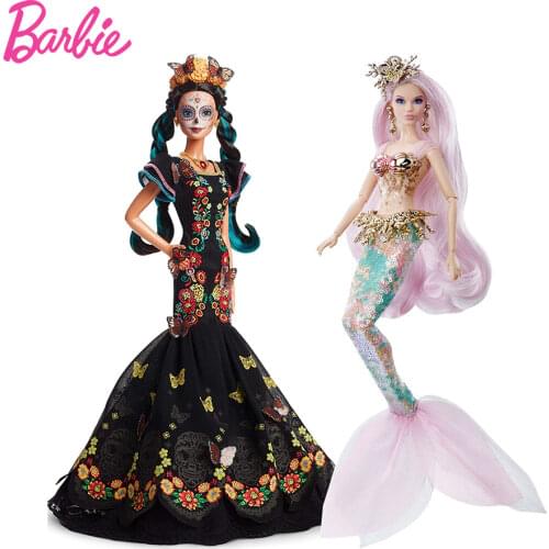 Barbie Greek Mythical Muse Unicorn Goddess Doll with Unicorn Headdress and Colored Hair Collectible Barbie Doll Toy FJH82