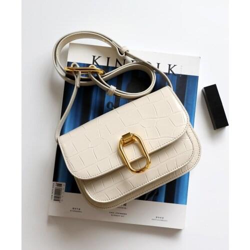 OUSSON New Design Small Square Leather Crossbody Bag Exquisite Female Retro Underarm Bag For Woman