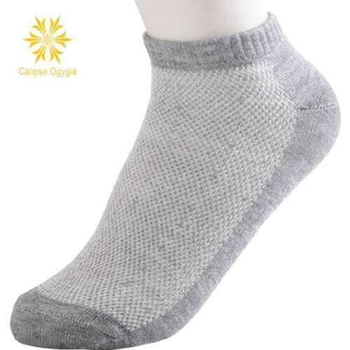 20Pcs=10Pair Solid Socks Mesh Mens Socks Invisible Ankle Socks Men Summer Breathable Thin Boat Socks Size for EUR 36-43