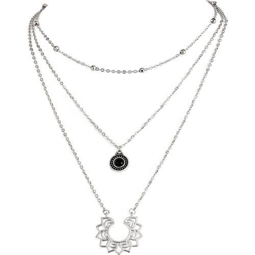 New Fashion Jewelry Necklace Popular Boho Retro Multi-layer Gothic Necklace Women Choker Statement Necklace Wholesale