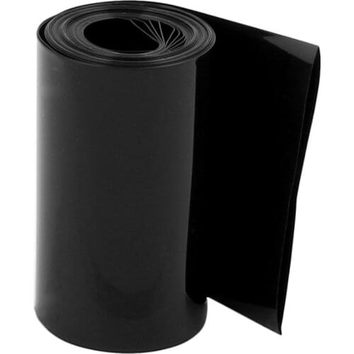 Newest Hot 2.1M 55/75/80mm Black PVC Heat Shrink Tubing Tube Wrap Contra Sleeve Cable Heat Shrink Tube for 18650 Battery