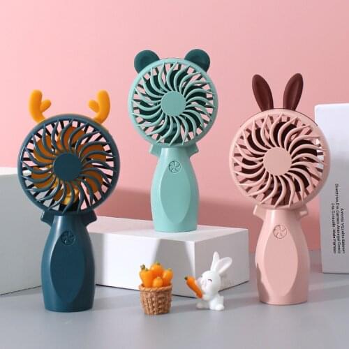 Summer creative cartoon students children handheld mini fan compact portable USB charging fan