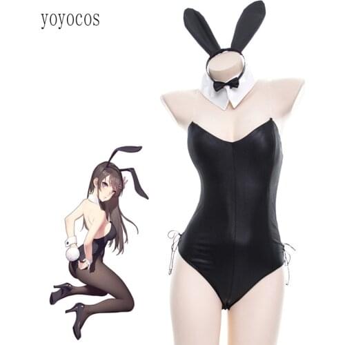 YOYOCOS Seishun Buta Yarou wa Bunny Girl Senpai no Yume wo Minai Cosplay Costume Mai Sakurajima Cosplay Sexy Women Jumpsuit Cos