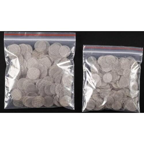 200pcs 16/20mm Stainless Steel Smoking Pipe Filter Screens Net For Metal Glass Wooden Acrylic Tobacco Hookah Water Pipe Gauze