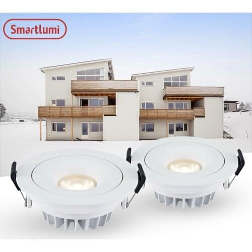 Smartlumi 2pcs/Lot LED Recessed Downlight 9W 230V Spot Led Downlight Lamps For Living Room TV Background