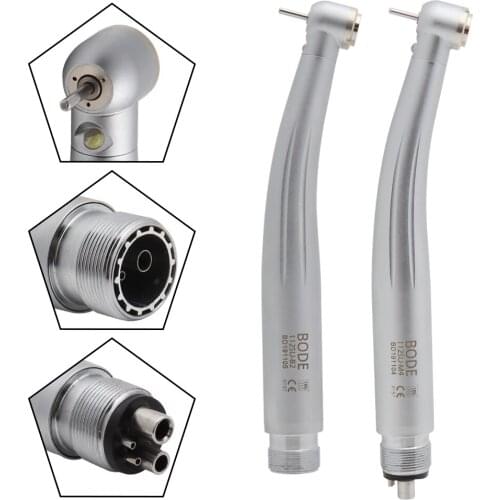 Dental LED High Speed Handpiece Self-powered Air Turbine Standard Push Borden/Midwest 2/4Holes Cartridge/Rotor BODE