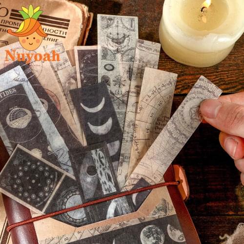 40 Pcs/lot Vintage Aesthetic Stickers DIY Diary Scrapbooking Label Moon Astrolabe Antique Ticket Paper Deco Sticker for Journal