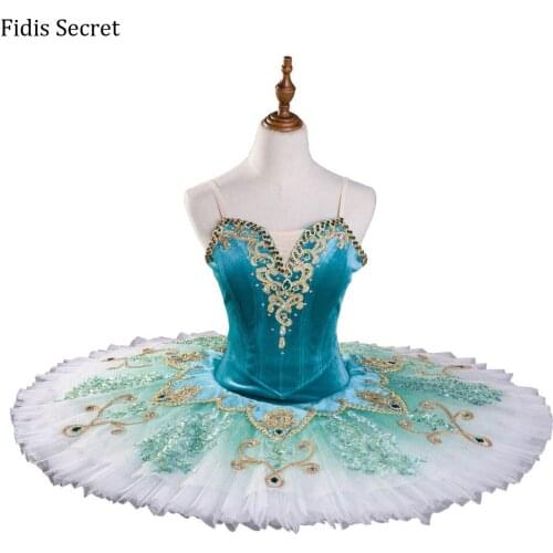 Top Quality Green Professional Classical Platter Ballet Tutu,Female Sugar Plum Fairy Stage Costumes,Girls YAGP Competition Dress