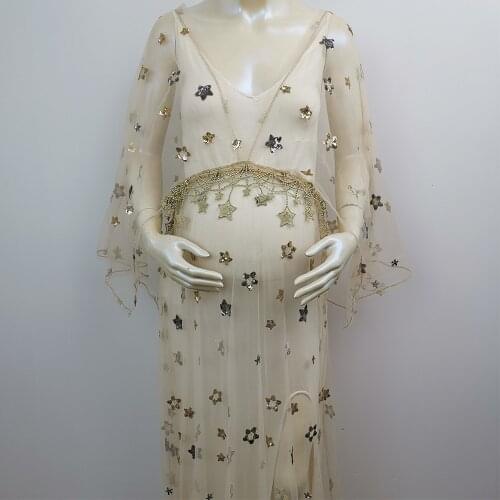 DON&JUDY Boho V-neck Beach Wedding Dress 2021 Retro Star Sequins Backless Bridal Gown Custom Made Nude Lining for Photoshoot