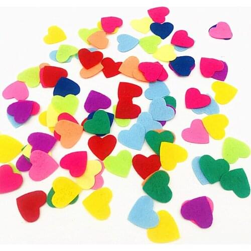 100pcs/pack Rainbow Mini Felt Stars, 2cm Die cut felt Heart, Mini Flowers, Felt Star, Headband supplies, Scrapbooking Supplies