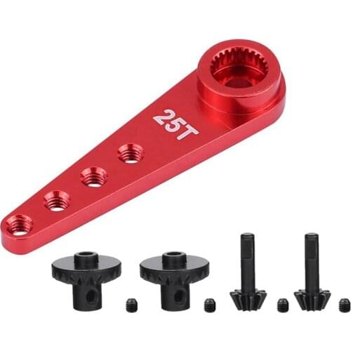 2 Set RC Car Part: 1 Pcs Alloy WPL1627R Upgrade 25T Metal Steering Arm & 1 Set Front Rear Axle Gear Drive Shaft Gears
