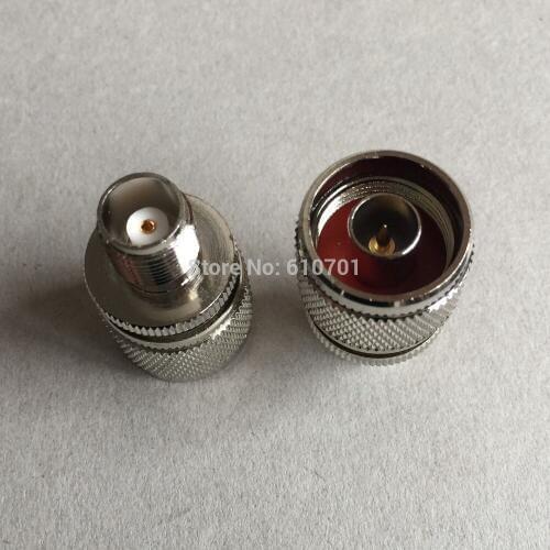 2pcs N male plug to TNC female jack straight adapter