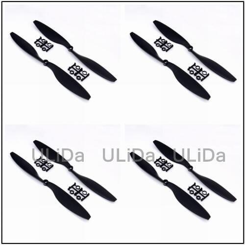 4 Pairs/8 Pcs 10x4.5" 1045 CW CCW Nylon Propeller F Hex rotor Hexa Multi Copter helicopter