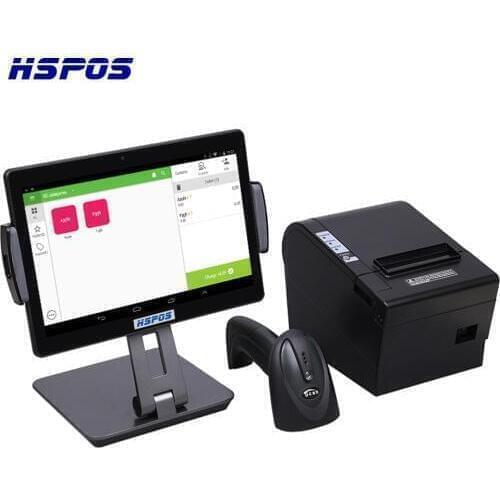 Free shipping Tablet PC Pos Touch Screen 10 Inch With Stand Pos Cash Register Set With Scanner 80mm Receipt Printer