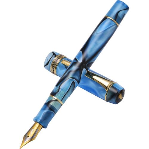 Kaigelu 316A Celluloid Fountain Pen, Beautiful Patterns Iridium EF/F/M Nib Writing Ink Pen Office Business School Gift Home Pen