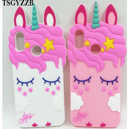 For Huawei P20 Lite Case 3D Soft Silicone Cartoon Unicorn Phone Cover Shell Skin Cases Fundas Coque Capa Protector P 20 Lite